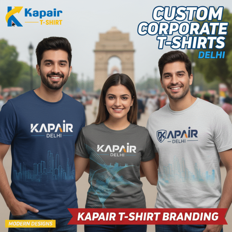 Custom Corporate T-shirts in Delhi – Boost Your Brand Identity with Kapair T-shirt