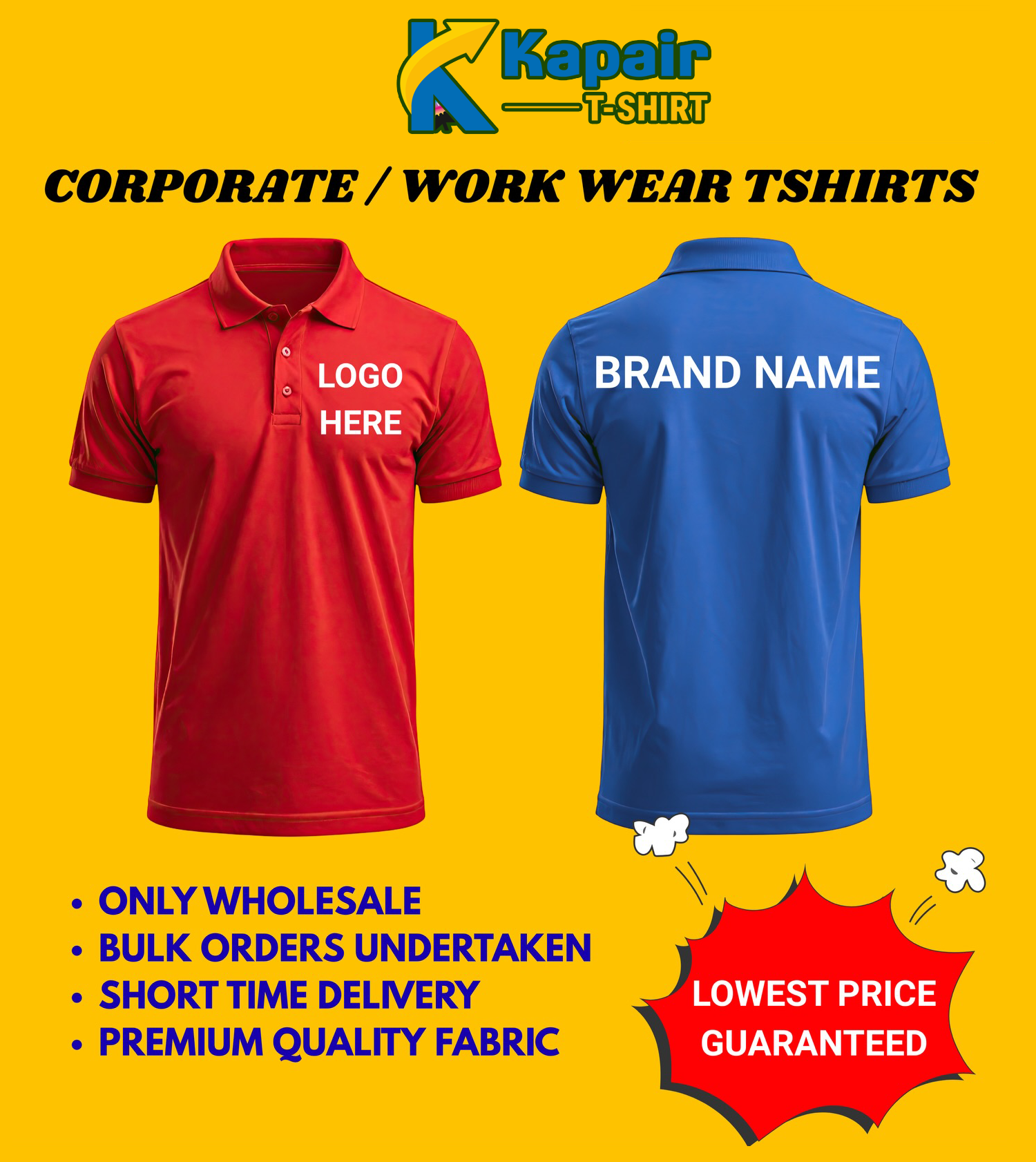 Personalized Polo T-Shirt Manufacturer | Custom Polos | Kapair T-Shirt