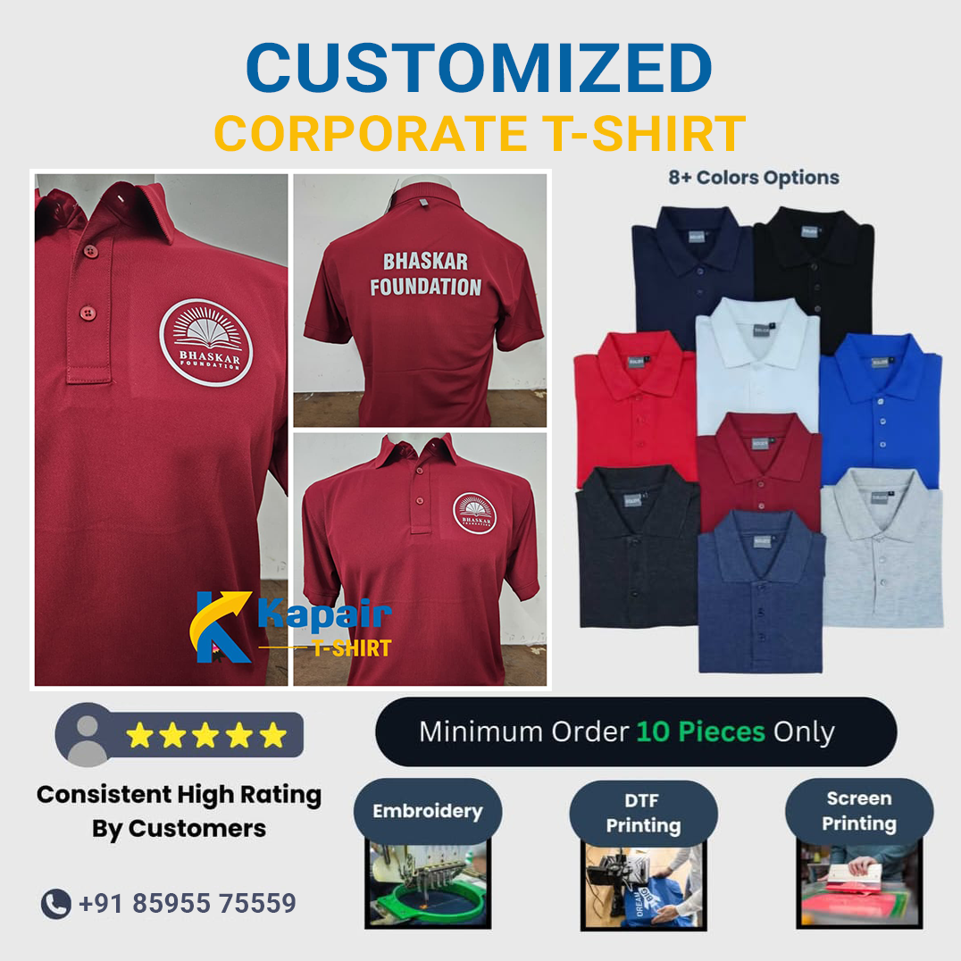 Custom Polo T-Shirts Supplier in India | Premium Quality
