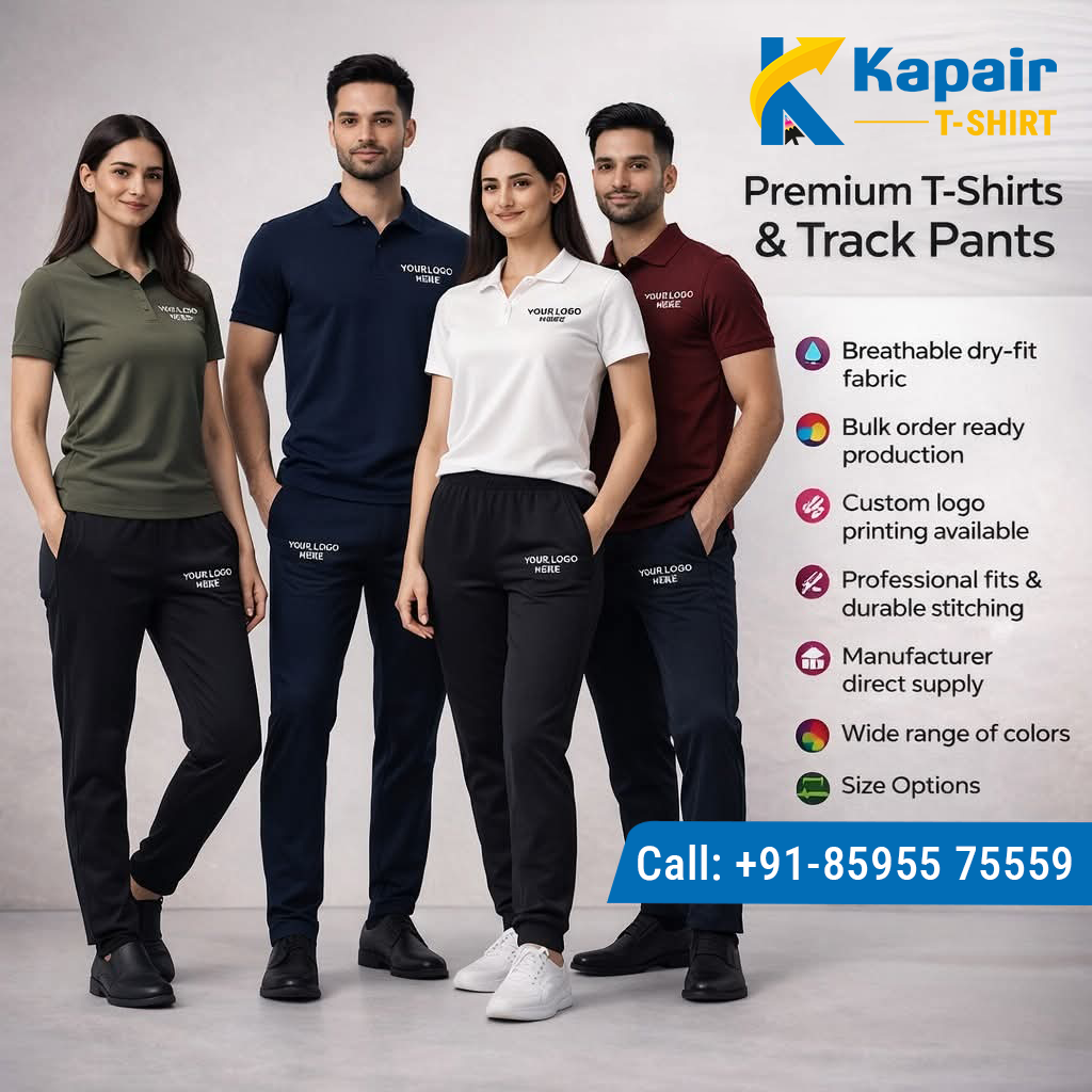 Bulk Corporate Apparel in Gurugram | Custom Uniforms | Kapair T-Shirt