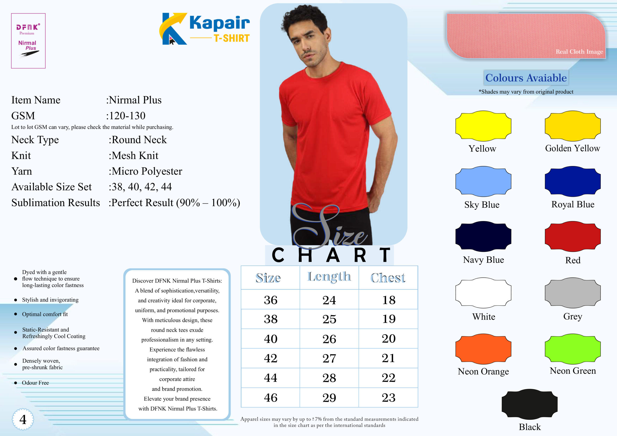 Nirmal Plus T-Shirt Wholesale Supplier | Bulk Promotional Tees