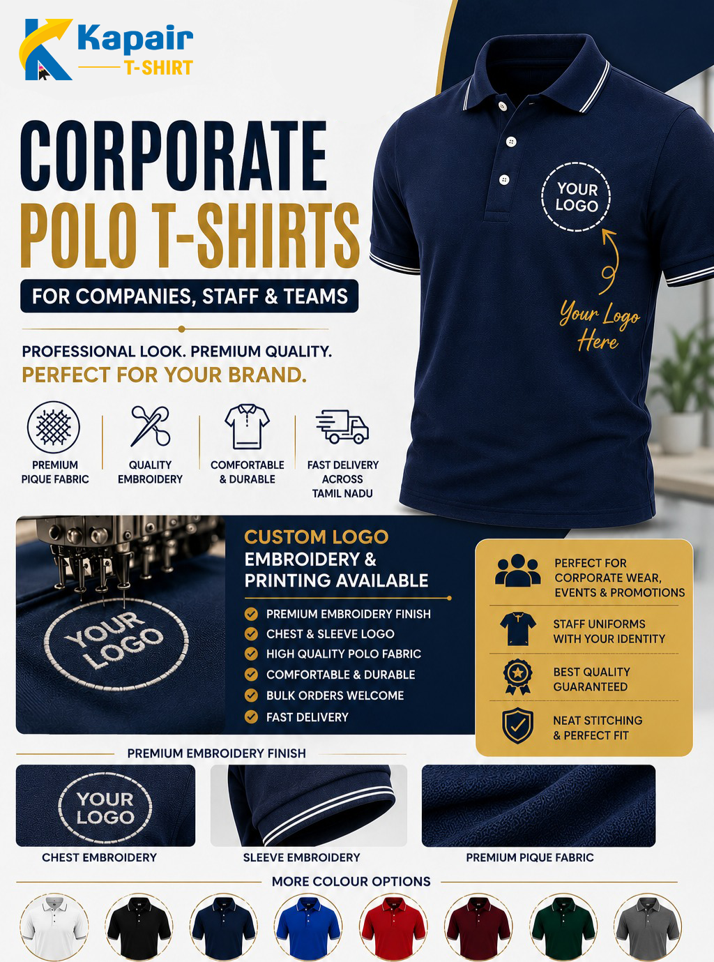 Corporate Uniform Supplier in India: How Kapair T-Shirt Helps Companies Build a Consistent Brand Image