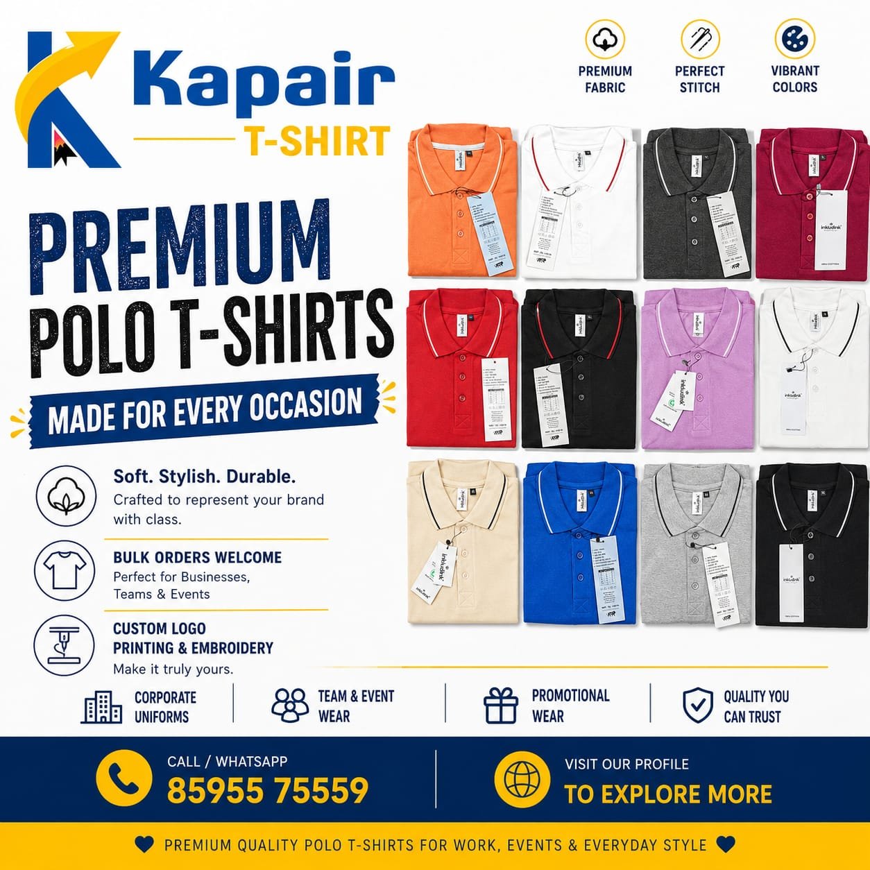 Premium Polo T-Shirt Manufacturer: Where Fabric and Finish Actually Show Premium Polo T-Shirt Manufacturer: Where Fabric and Finish Actually Show