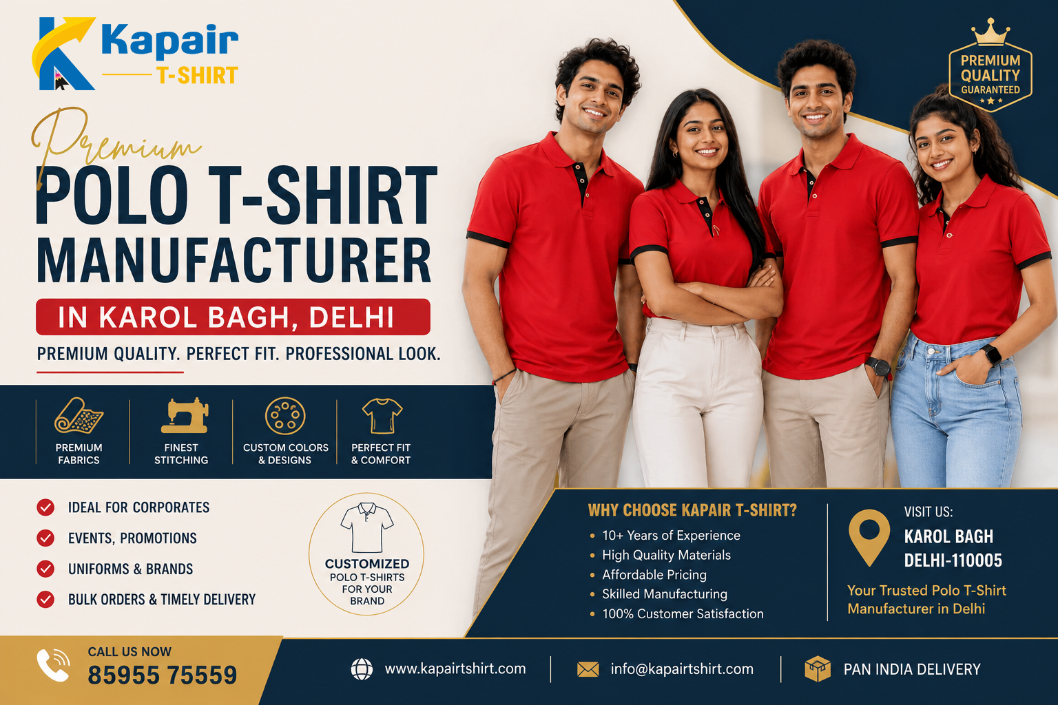 Premium Polo T-Shirt Manufacturer in Karol Bagh, Delhi