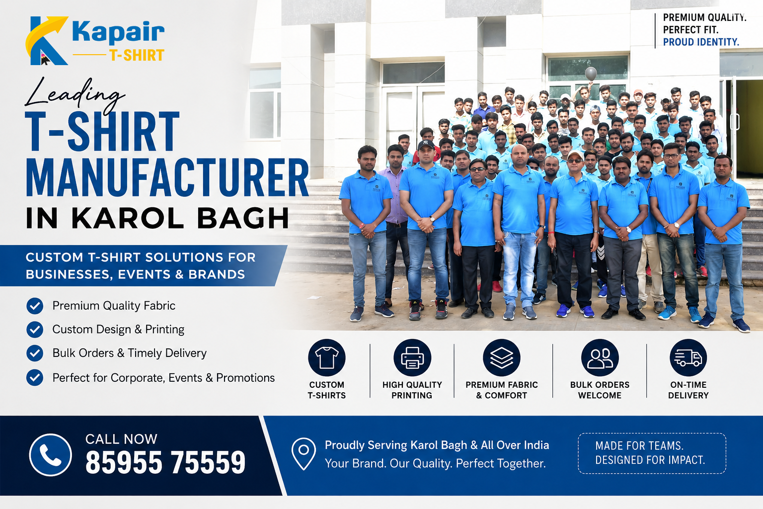 T-Shirt Manufacturer in Karol Bagh, Delhi: Factory-Direct Quality for Every Kind of Order