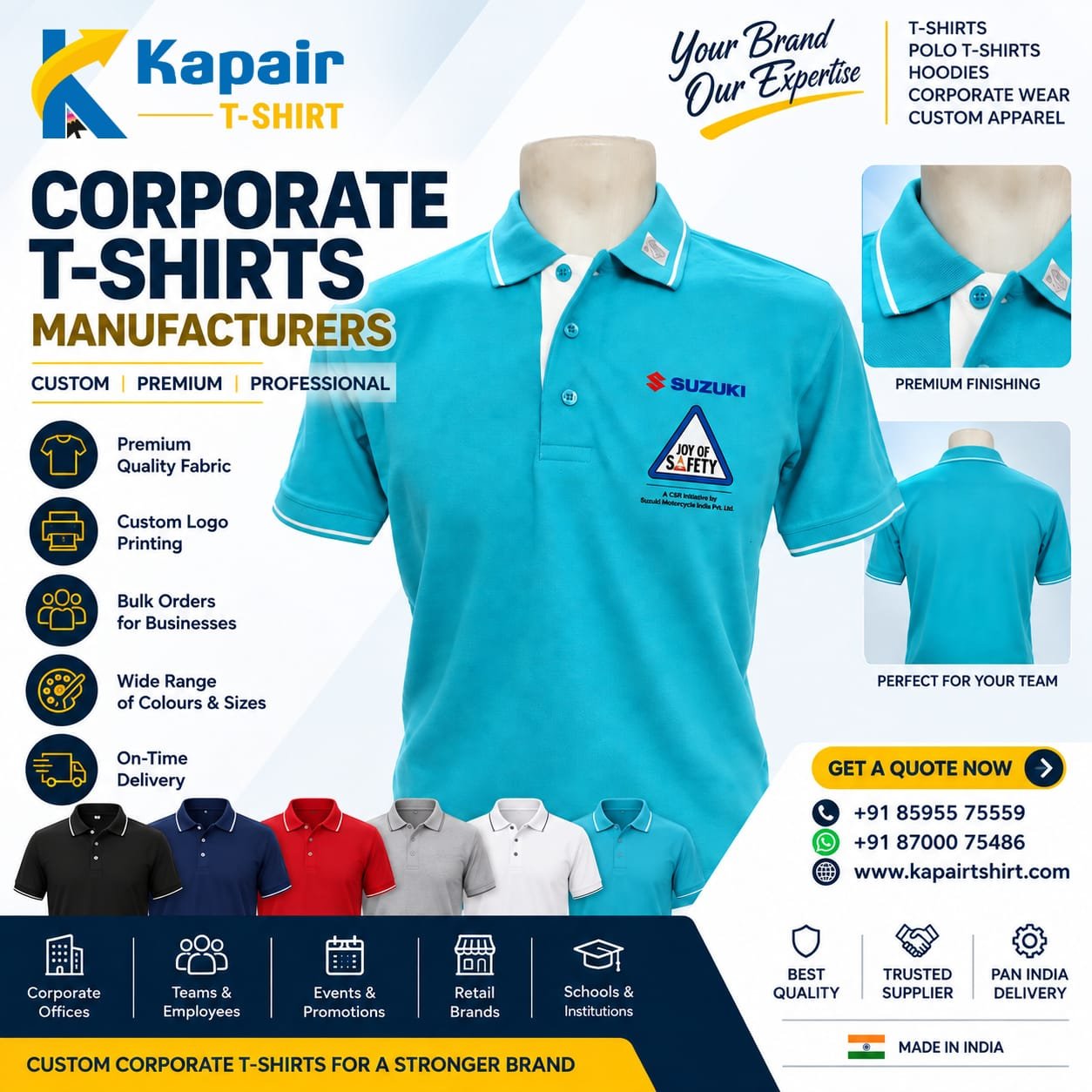 Corporate T-Shirts Manufacturer in New Delhi